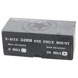 Vector Optics X-Accu 34mm High Profile One Piece 20MOA Mount. Monoblock.