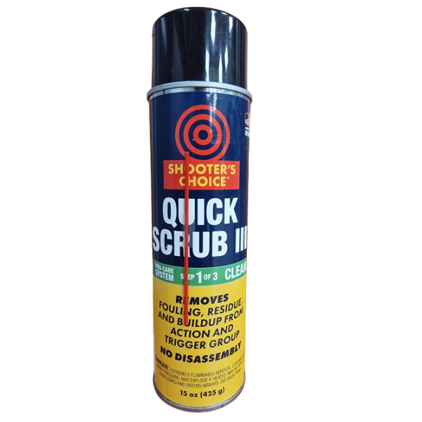 Shooter Choice Quick-Scrub 3 Gun Cleaner-Degreaser 15 oz/ 450 ml Aerosol