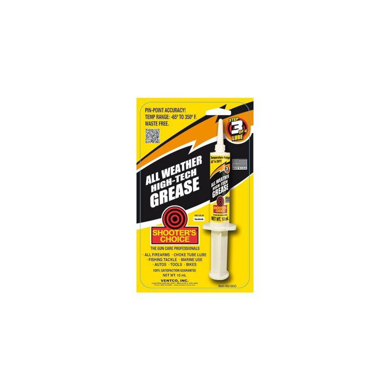 Shooter Choice All Weather High-Tech Gun Grease 10cc Syringe