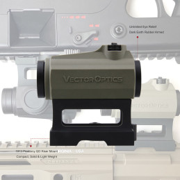 Vector Optics Maverick 1x22 Dark Earth Rubber Cover Red Dot Sight