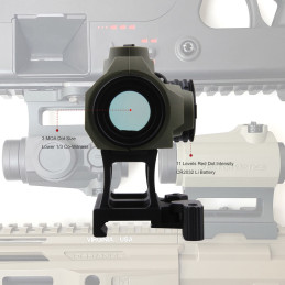Vector Optics Maverick 1x22 Dark Earth Rubber Cover Red Dot Sight