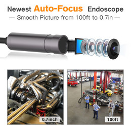 Teslong 16feet / 5m Auto Focus Endoscope Camera with 5.0 Megapixels HD Micro Inspection Camera