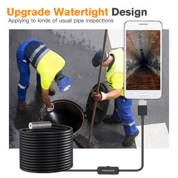 Teslong 16feet / 5m Auto Focus Endoscope Camera with 5.0 Megapixels HD Micro Inspection Camera