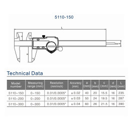 Digital Vernier Caliper 0-150mm SHAHE