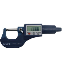 Double round digital micrometer 0-25mm SHAHE