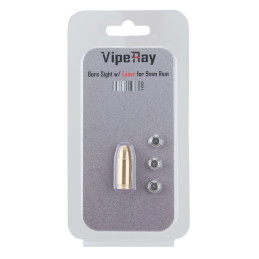 ViperRay 9mm Cartridge Red Laser Bore Sight