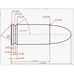 ViperRay 9mm Cartridge Red Laser Bore Sight