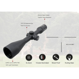 Vector Optics Continental x6 2.5-15x56 Riflescope BDC Hunting Riflescope