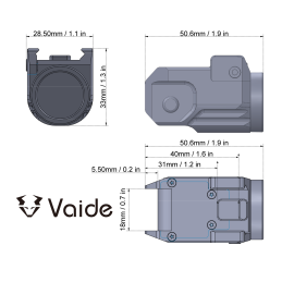 Vector Optics Vaide Scrapper Subcompact Pistol Flashlight IMP Pistol Flashlight