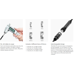 Teslong NTG500 114 cm / 45-Inch Flexible Rifle Borescope with 5-inch IPS Screen + 5 different size mirrors