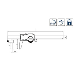 SHAHE Digital tube thickness caliper 0-150mm