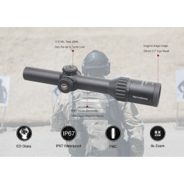 Vector Optics Continental ZOOM x8 1-8x24 SFP Tactical Scope ED