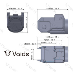 Vector Optics Vaide Scrapper Subcompact Pistol Flashlight FDE