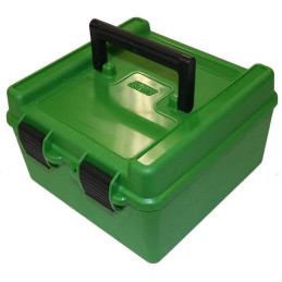 MTM Case-gard R-100 - Deluxe Ammo Box 100 Round Handle 22-250 to 458 Win