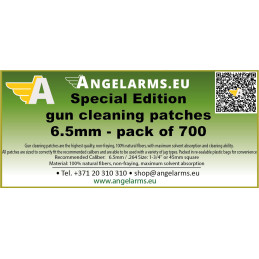 AngelArms gun cleaning patch 6.5mm - pack of 700