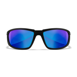 Wiley-X WX Boss sunglasses (Matte Black/CAPTIVATE™ Polarized Blue Mirror)