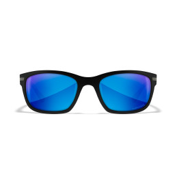 Wiley-X WX Helix sunglasses (Matte Black/CAPTIVATE™ Polarized Blue Mirror)