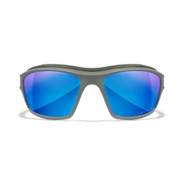 Wiley-X WX Ozone sunglasses (Matte Grey/CAPTIVATE™ Polarized Blue Mirror)