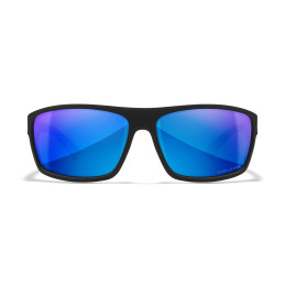 Wiley-X WX Peak sunglasses (Matte Black/CAPTIVATE™ Polarized Blue Mirror)