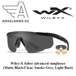 Wiley-X Saber advanced sunglasses (Matte Black/Clear, Smoke Grey, Light Rust)