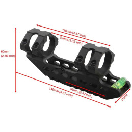 Vector Optics 30mm One Piece ACD Mount Extra Long Bubble Level Cant. Monoblock.