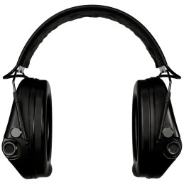 Sordin Supreme Pro-X Slim earmuffs - active hunting earmuffs - EN 352 - foam cushion, leather band, black
