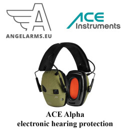 ACE Alpha electronic hearing protection - with gel pads and active noise amplification - SNR: 29 dB