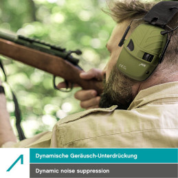 ACE Alpha electronic hearing protection - with gel pads and active noise amplification - SNR: 29 dB