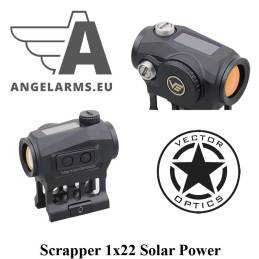 Vector Optics Scrapper 1x22 Solar Power Multi Reticles Red Dot Sight