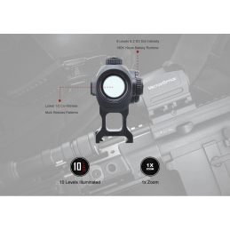 Vector Optics Scrapper 1x22 Solar Power Multi Reticles Red Dot Sight