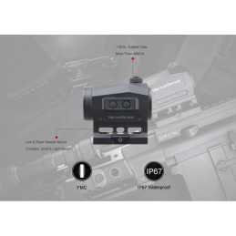 Vector Optics Scrapper 1x25 Solar Power Multi Reticles Red Dot Sight