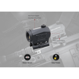 Vector Optics Scrapper 1x25 Solar Power Multi Reticles Red Dot Sight