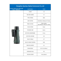 Eyeskey Hyperion-ED 12x50 Monocular