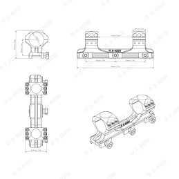 Vector Optics X-ACCU monoblock 30mm 1.2" Medium Profile 1- Piece 0MOA Picatinny