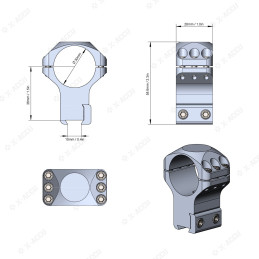 Vector Optics 30mm X-Accu 1.5in Profile Dovetail Scope Rings
