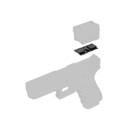 Vector Optics MOS to VOD Footprint Pistol Red Dot Steel Adapter