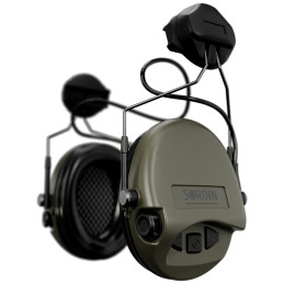 Sordin Supreme MIL AUX Hearing Protection - Active Military Hearing Muff - AUX Port, ARC Connector & Green Cap
