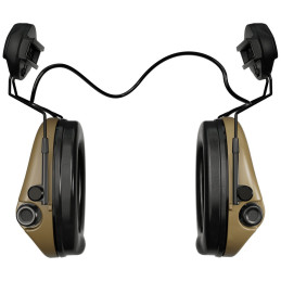 Sordin Supreme MIL AUX hearing protection - active military hearing protection - AUX socket, ARC connector & beige capsule