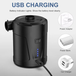 EAFC Electric Air Pump Portable Wireless Air Compressor Inflator/Deflator