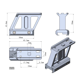 Vector Optics 1.5" Profile Cantilever Picatinny Riser Mount