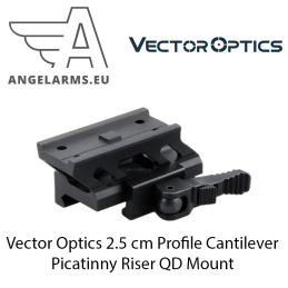 Vector Optics 2.5 cm Profile Cantilever Picatinny Riser QD Mount