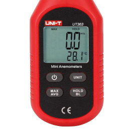 UNI-T UT363 Handheld Anemometer Wind Speed Meter Wind Chill Air Temperature Gauge -14°F to 122°F (-10°C to 50°C)-1