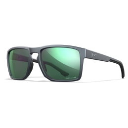 Wiley-X FOUNDER Captivate Polarized Green Mirror, Matte Graphite Frame