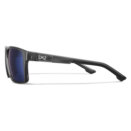 Wiley-X FOUNDER Captivate Polarized Blue Mirror, Gloss Crystal Grey