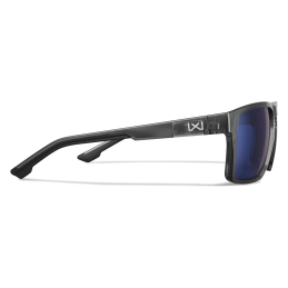 Wiley-X FOUNDER Captivate Polarized Blue Mirror, Gloss Crystal Grey