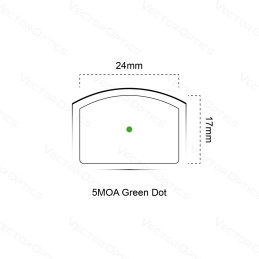 Vector Optics Frenzy-S 1x17x24 MIC Pistol Green Dot Sight 7075 Alu