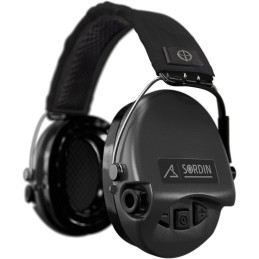 Sordin Ear Defenders - Active & Electronic - Hearing Protectors Black Headband & Black Cups GEN2