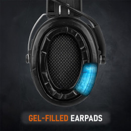 Sordin Ear Defenders - Active & Electronic - Hearing Protectors Black Headband & Black Cups GEN2-2