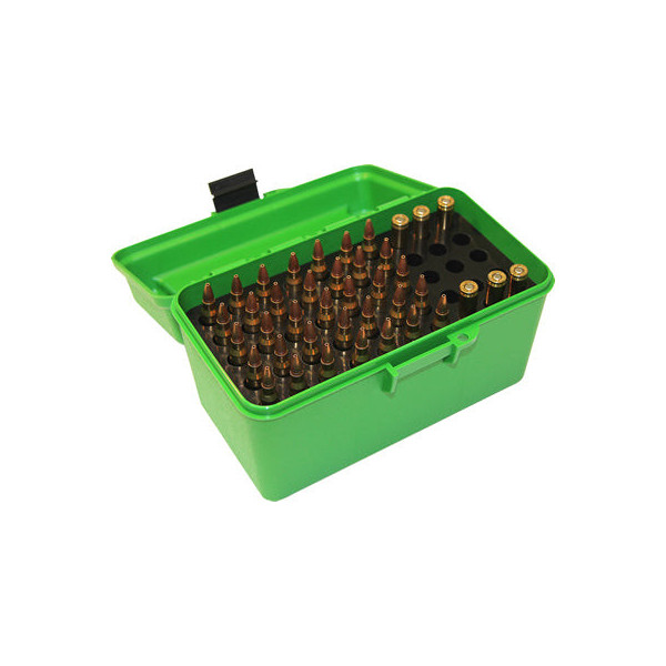 MTM H50-RM-10 - Deluxe Ammo Box 50 Round Handle 22-250 243 308