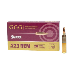 GGG Ammo .223 REM, 69 grain (4.5 gram) HPBT Sierra MatchKing bullet